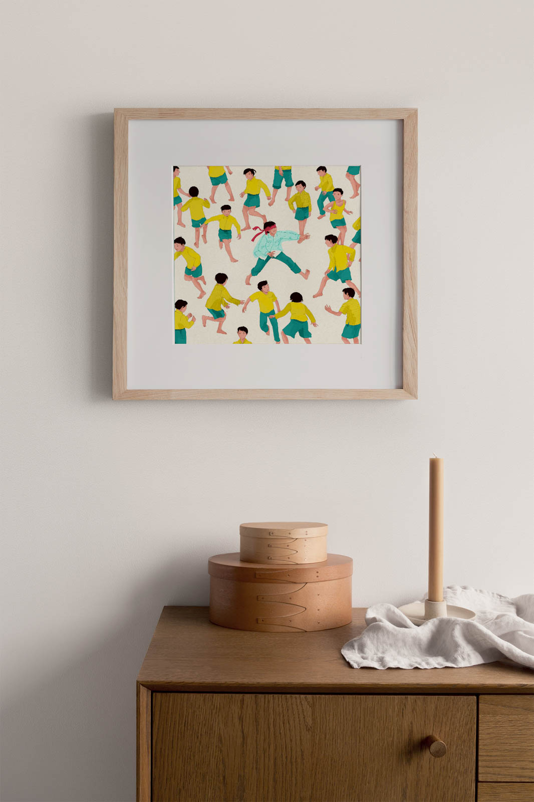 Blindfolded art print celebrates traditional Vietnamese folk game, ‘blindfolded’ as part of childhood memories