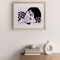 Self Reflection 1 Glass Art Print portray a girl looking at herself in glass of water