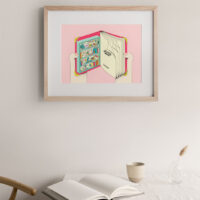 The Art of Staying Home Art print portrays the way of people stay at home during lockdown by pandemic