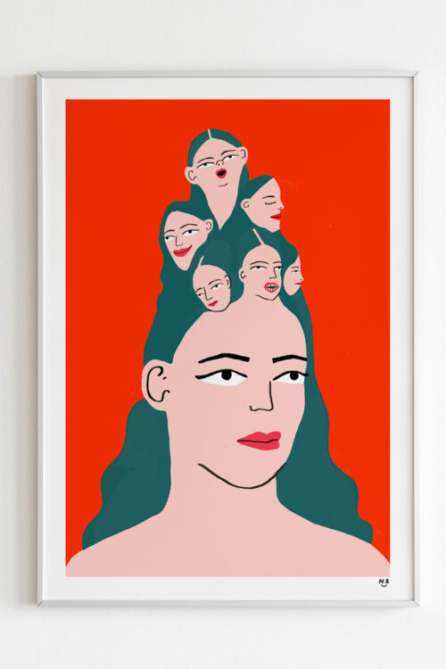The Many Selves Art Print portrays many aspects of human personality