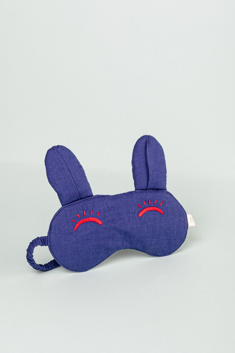 Rabbit Sleeping Mask Navy Blue Color for Kid available in Collective Memory Gift shop in hanoi
