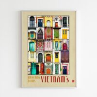 Vietnam Posters-Unlocking Doors Vietnam Poster portrays all the doors from all over vietnam
