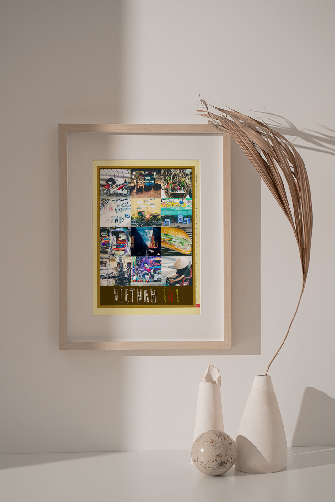 Vietnam Posters-Vietnam 101 Poster portrays 101 things in Vietnam