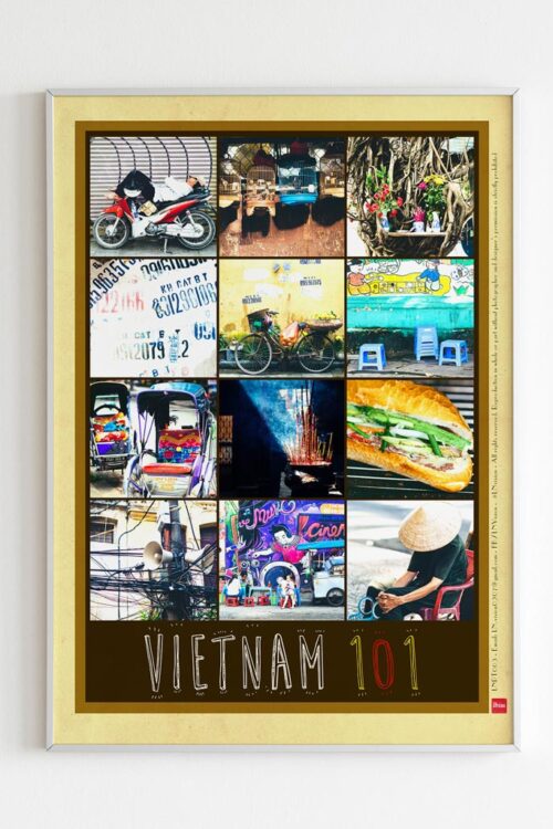 Vietnam Posters-Vietnam 101 Poster portrays 101 things in Vietnam