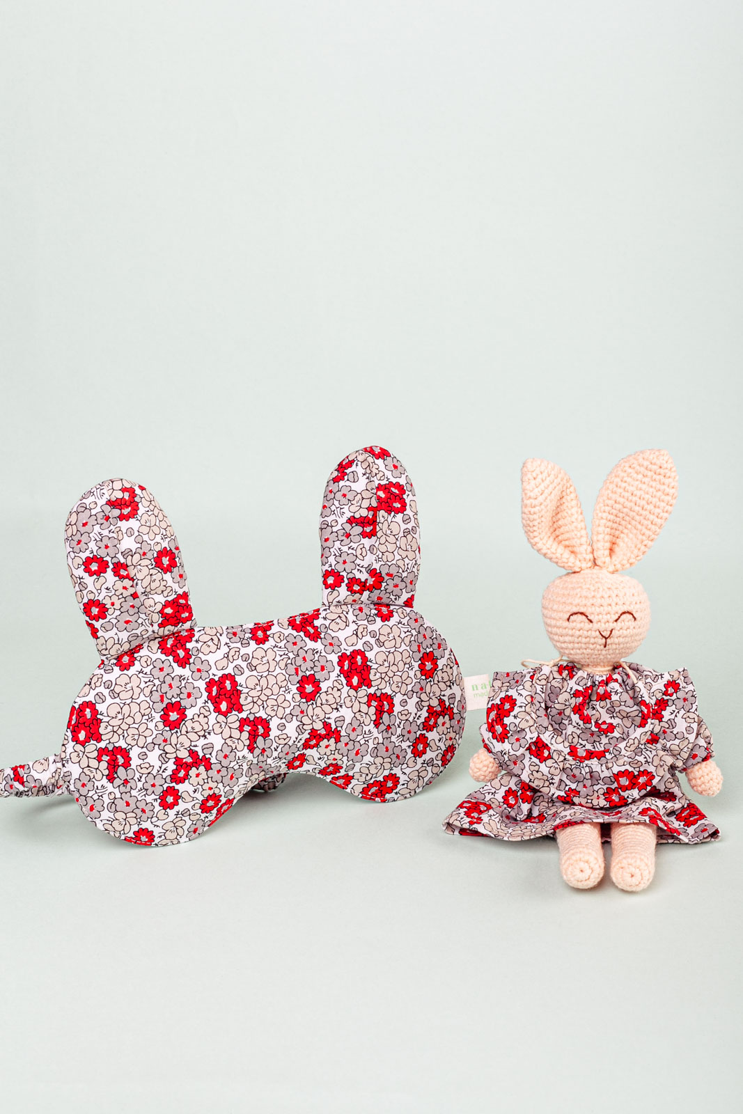 hand-knit bunny doll Red Color available in Collective Memory Gift shop in hanoi