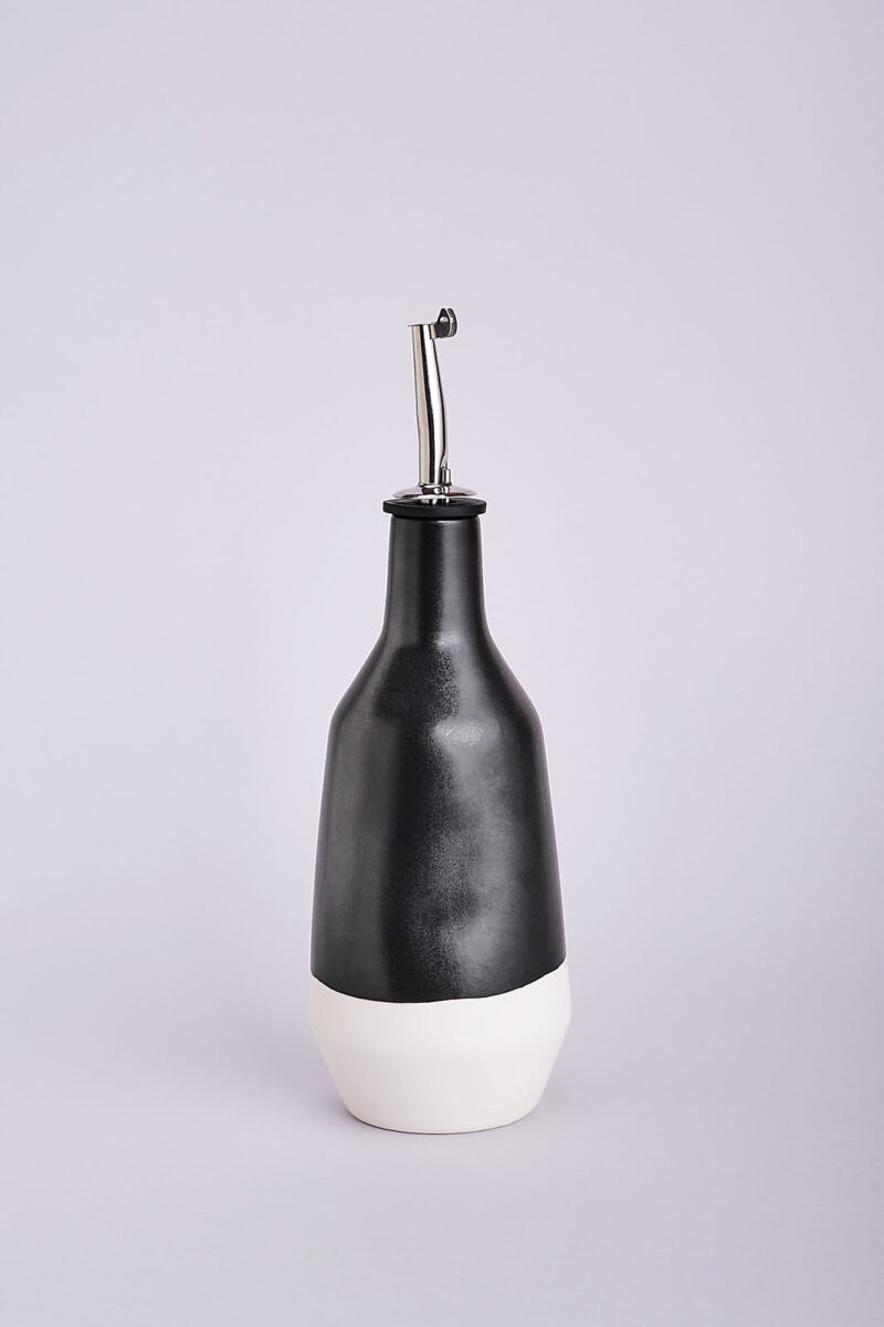 Black Ceramic Oil Dispenser bottle made in Vietnam