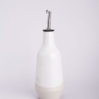 White Ceramic Oil Dispenser bottle made in Vietnam