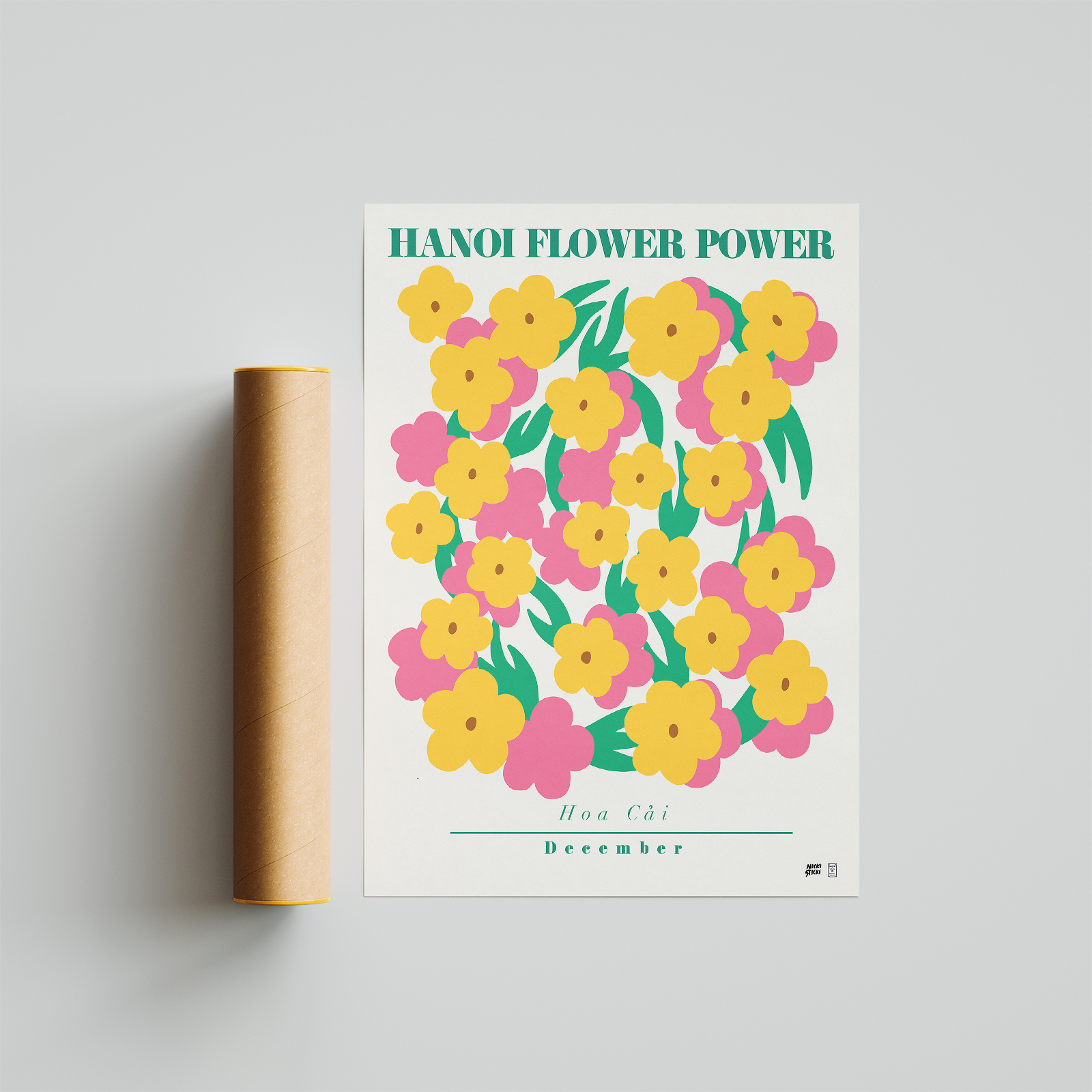 December Bright Yellow Flowers