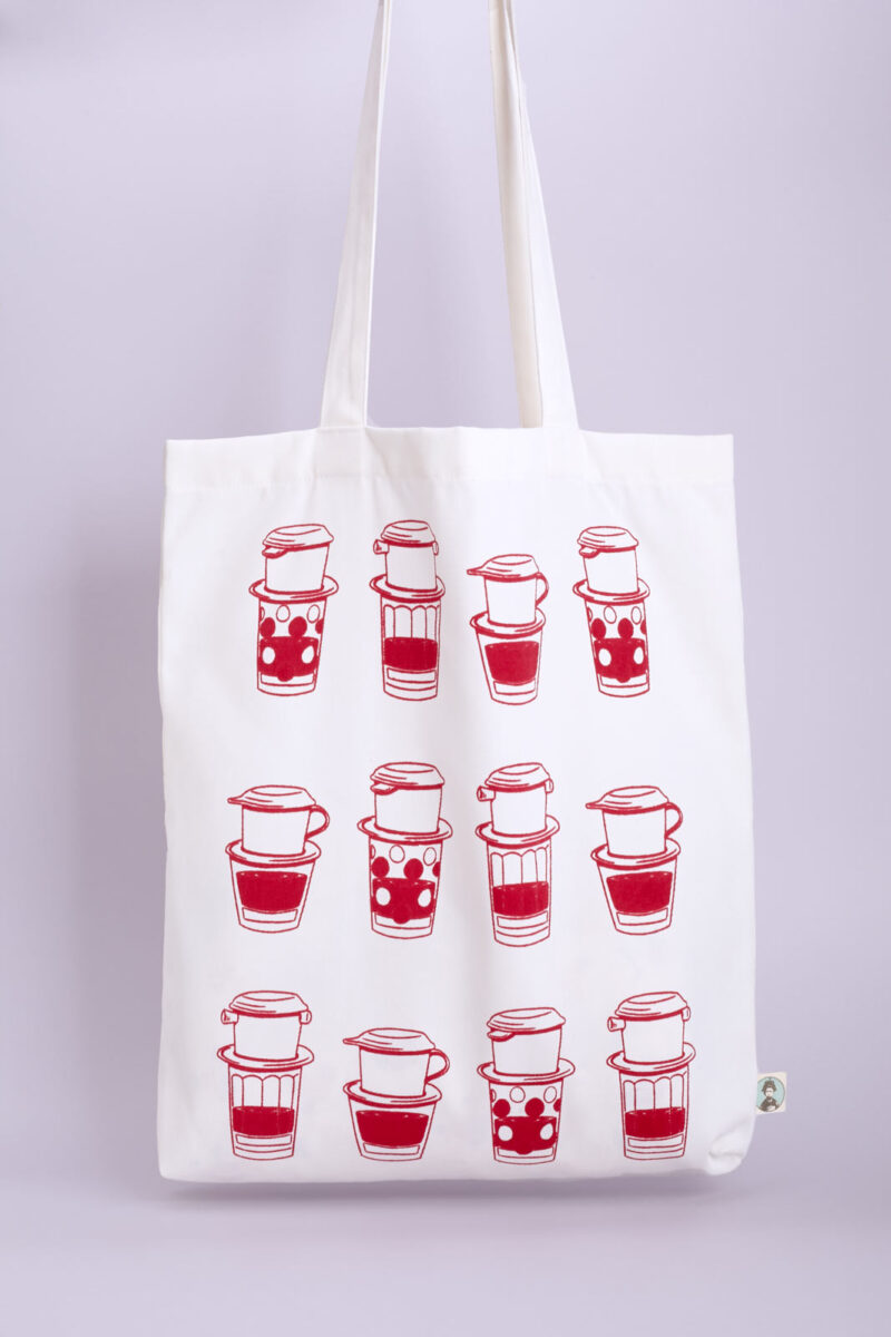 Vietnam Coffee Tote Bag Red Color