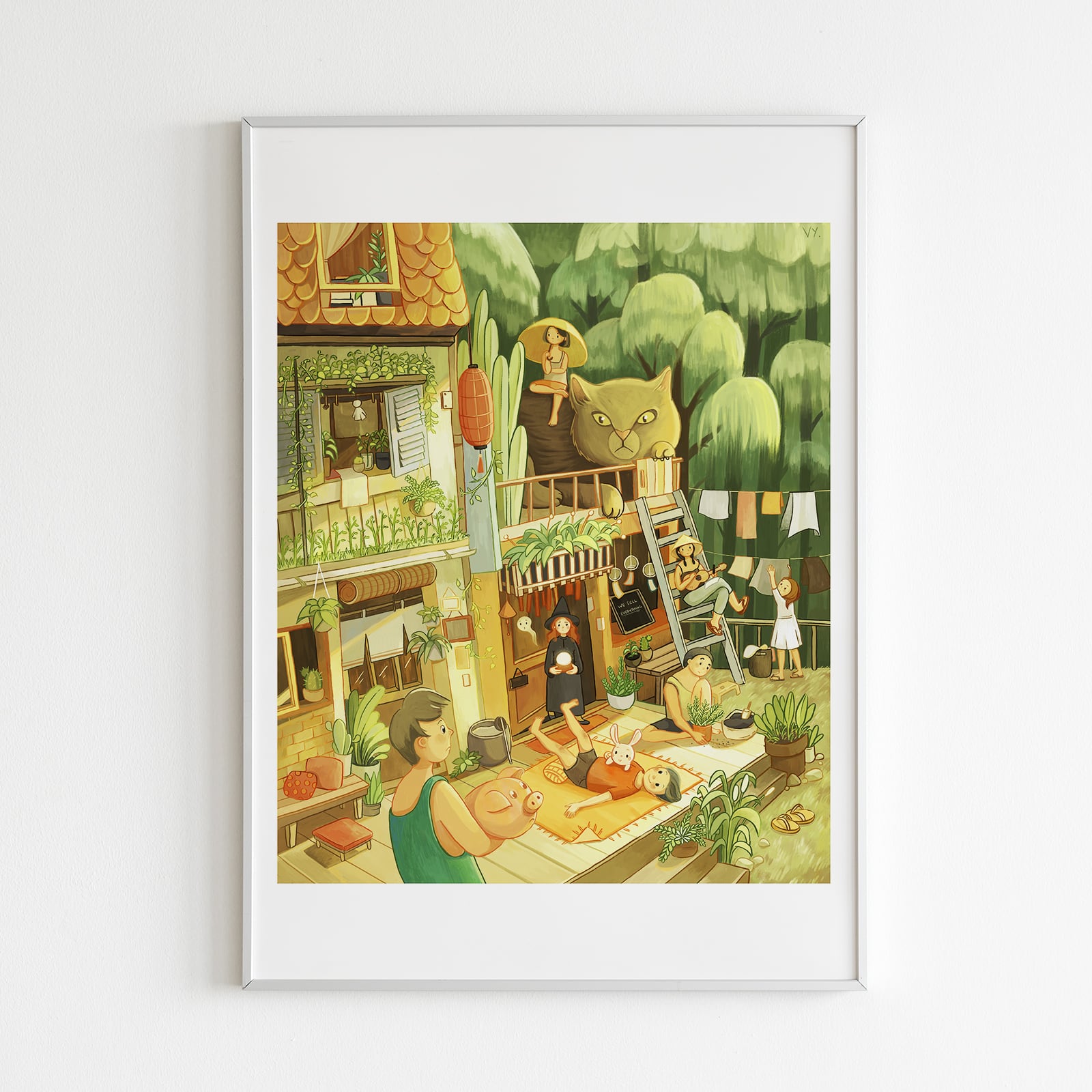 A day in the forest illustration