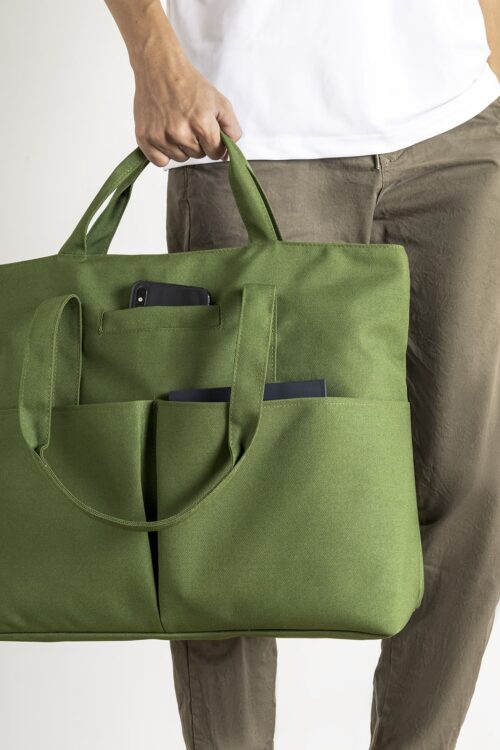 Large Tote Bag for Men Oliver Green Color