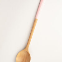 Wooden Spoon in Pink Lacquer Wooden Spoon in Pink Lacquer