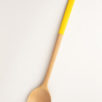 Wooden Spoon in Yellow Lacquer Wooden Spoon in Yellow Lacquer